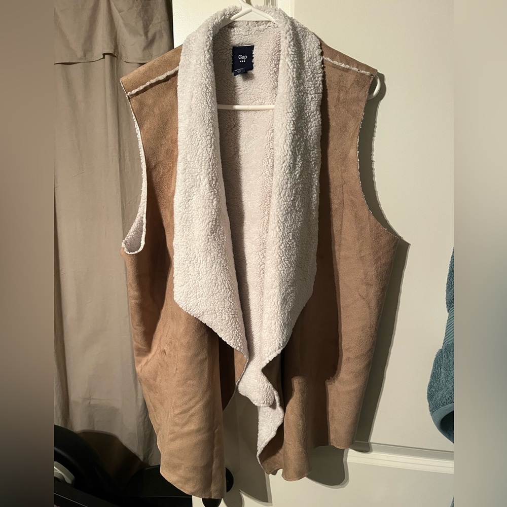GAP Tan Soft Suede Vest